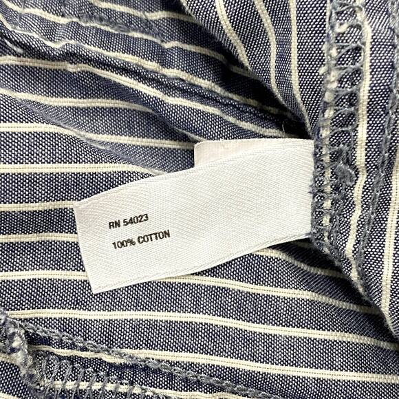 Gap Stripe Pants Womens Size 12 Gray Hip Slung Fit Flared Leg Slash Pockets - Picture 7 of 12